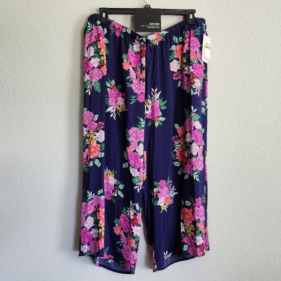 ‼️SOLD‼️ KENSIE Plus Size 2X-3X NWT Rayon Pajamas Set Navy/Pink - Picture 8 of 12